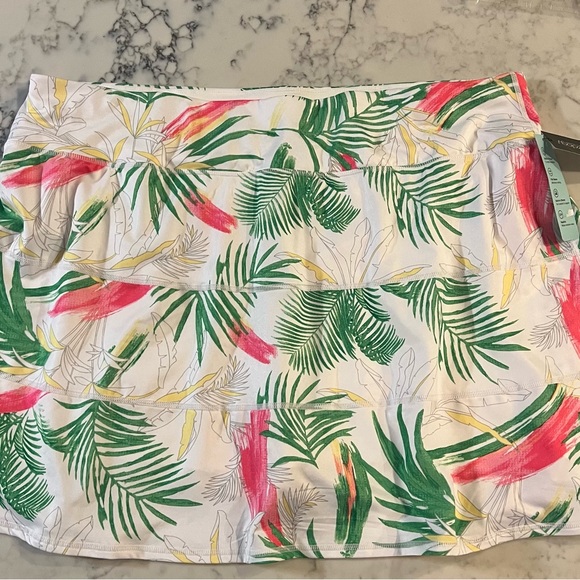 New IDEOLOGY Women’s Plus 3X Tiered Palms Golf Tennis Skirt Skort Comfort - Picture 11 of 14